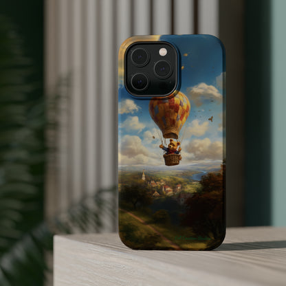 Introducing the "Winnie-The-Pooh's Balloon Adventure" Cell Phone Case – Soar to New Heights in Style -MagSafe Tough Cases