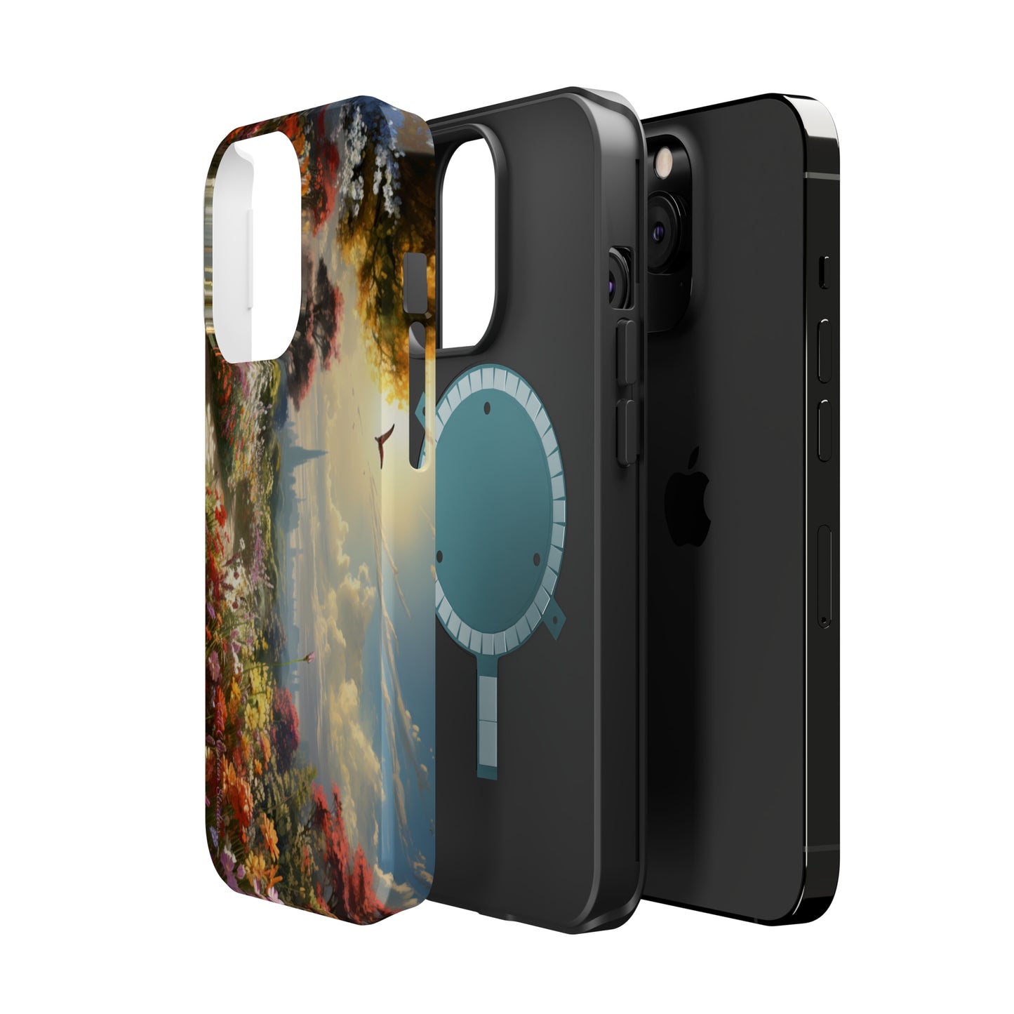 Introducing the "Floral Haven" Cell Phone Case – Where Nature and Urban Marvels Converge! -MagSafe Tough Cases