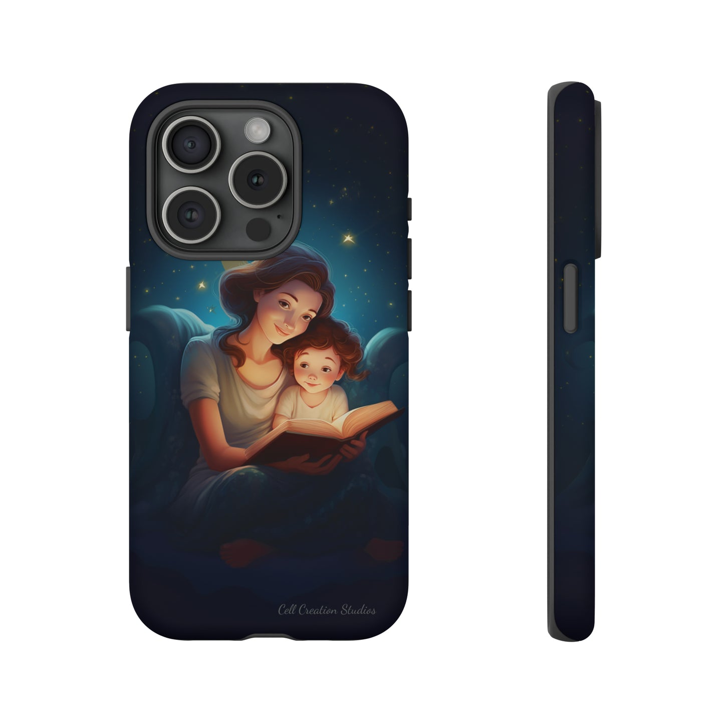 Introducing the "Bedtime Story Bliss" Cell Phone Case – Cherish Heartwarming Moments with Every Glance -Tough Cases