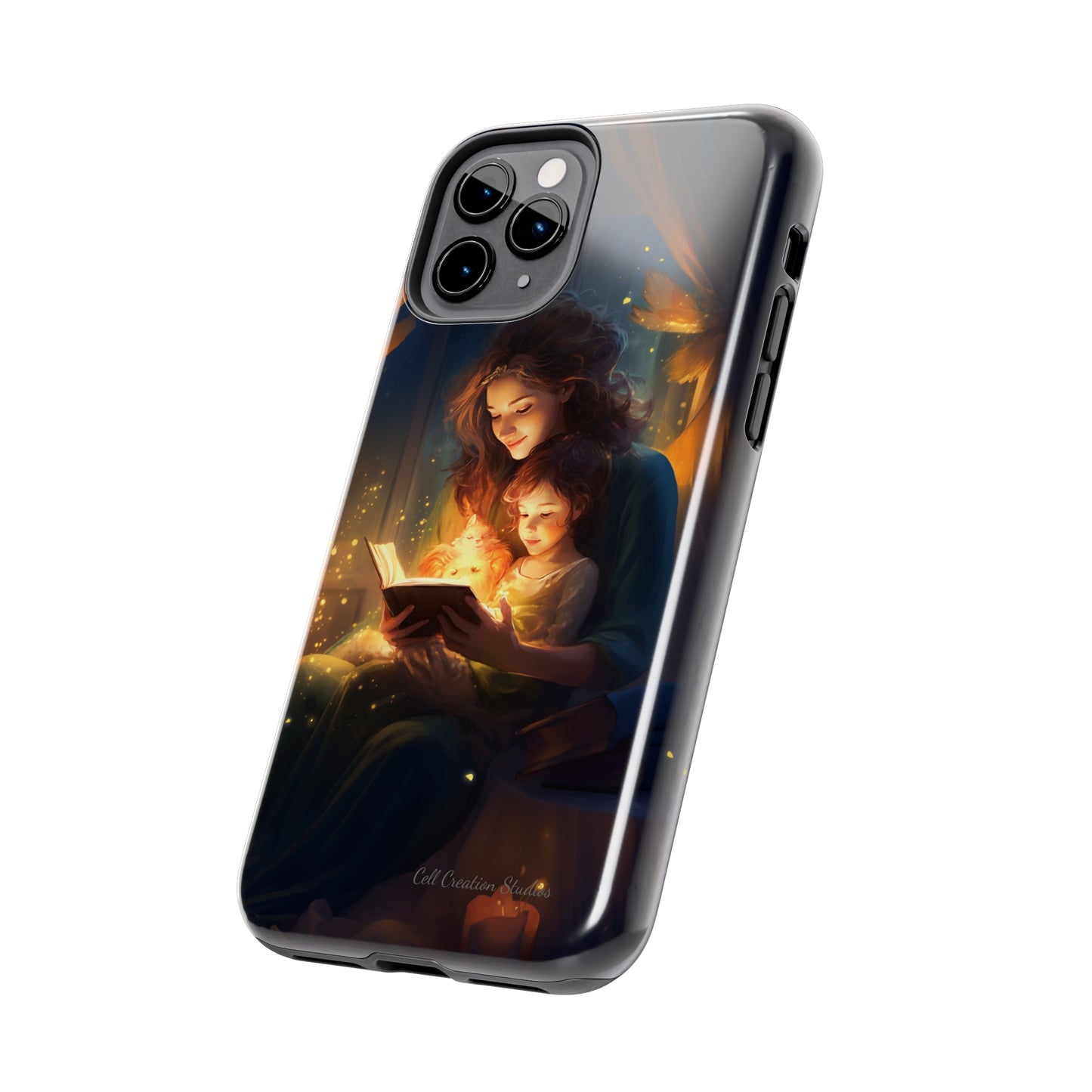 Introducing the "Bedtime Story Bliss" Cell Phone Case – Cherish Heartwarming Moments with Every Glance -Tough Phone Cases