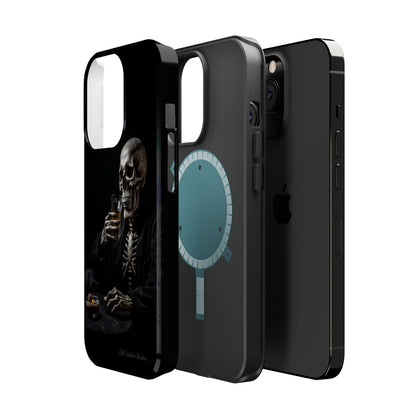 "Embrace the Dark Side with Our Skeleton Drinking Phone Case" -MagSafe Tough Cases