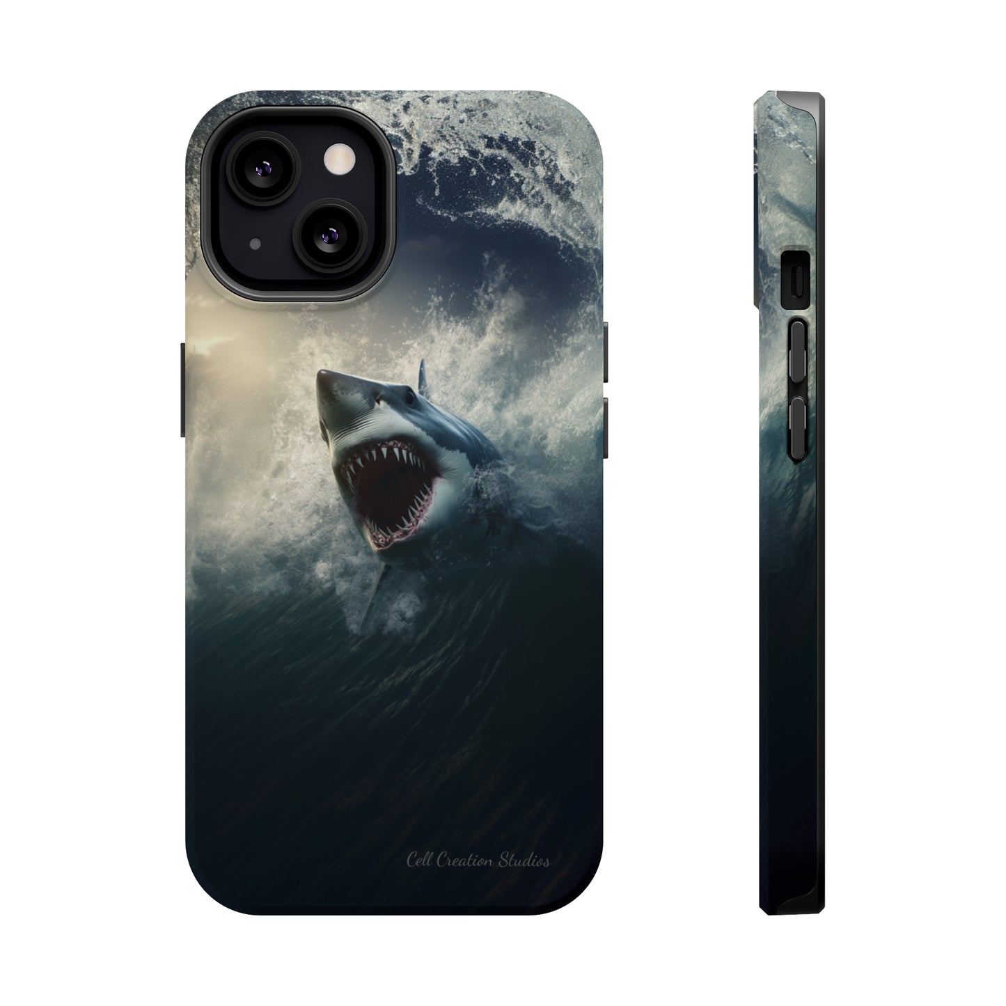 The "Ocean King Great White Shark" Phone Case -MagSafe Tough Cases