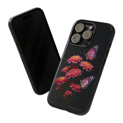 "Achillea Desert Eve Deep Rose & Butterfly" Phone Case -Tough Cases