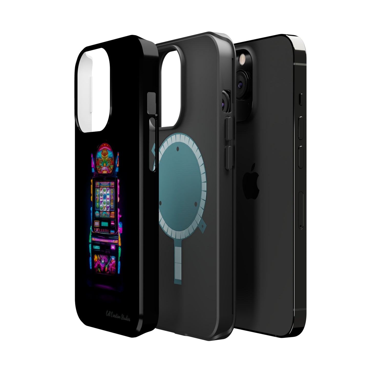 Introducing the "Vibrant Slot Frenzy" Cell Phone Case – Experience the Thrill of Colors and Luck -MagSafe Tough Cases