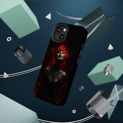 Introducing the "Inked Flame" Cell Phone Case – Embrace Fiery Elegance with a Tattooed Red-Headed Beauty -MagSafe Tough Cases