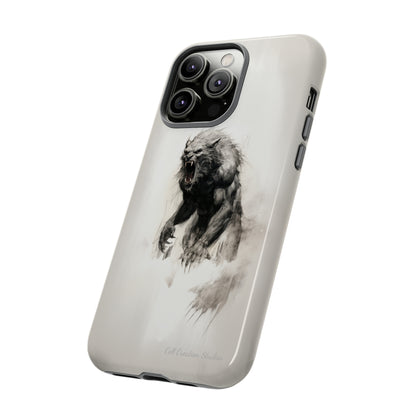 "Moonlit Shadow" Werewolf Sketch Cell Phone Case -Tough Cases