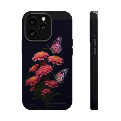 "Achillea Desert Eve Deep Rose & Butterfly" Phone Case -MagSafe Tough Case