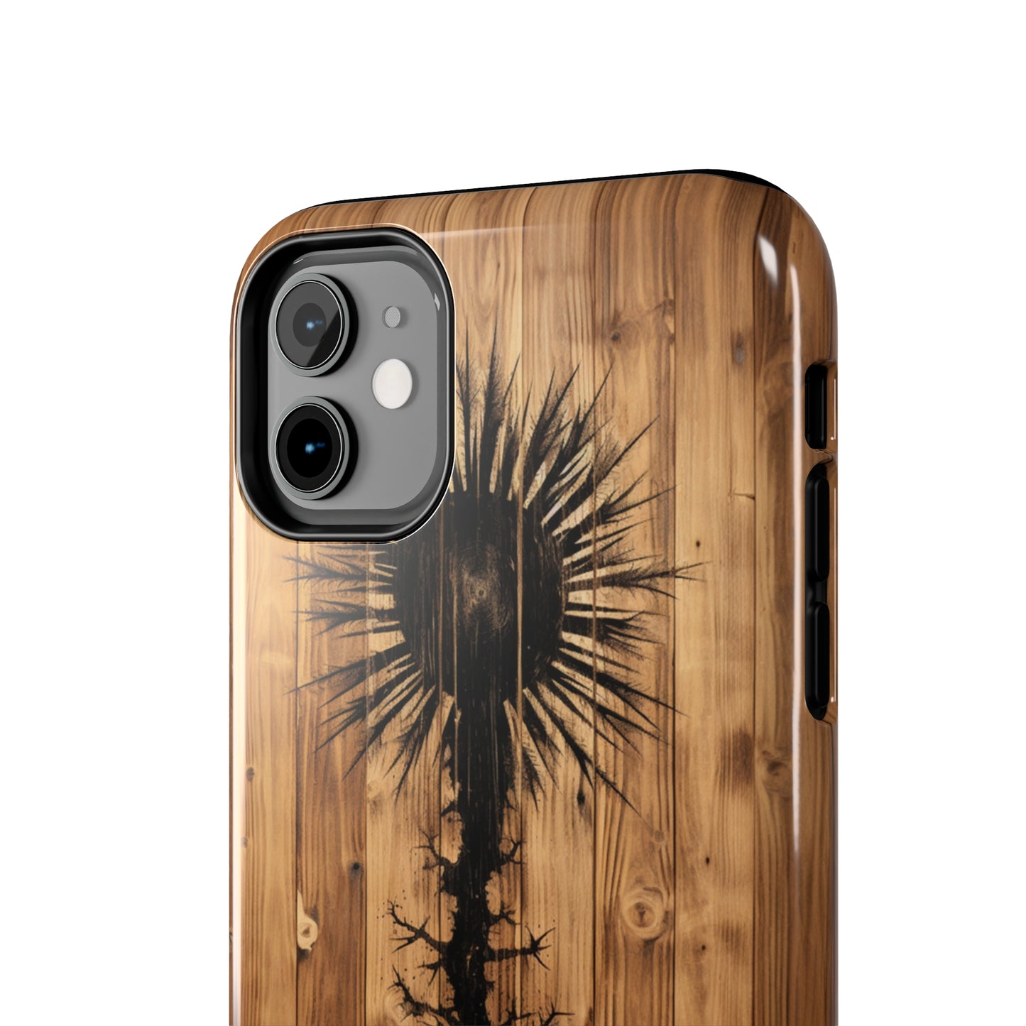 "Desert Plant on Wood Themed Phone Case: Embrace Nature's Beauty"-Tough Phone Cases