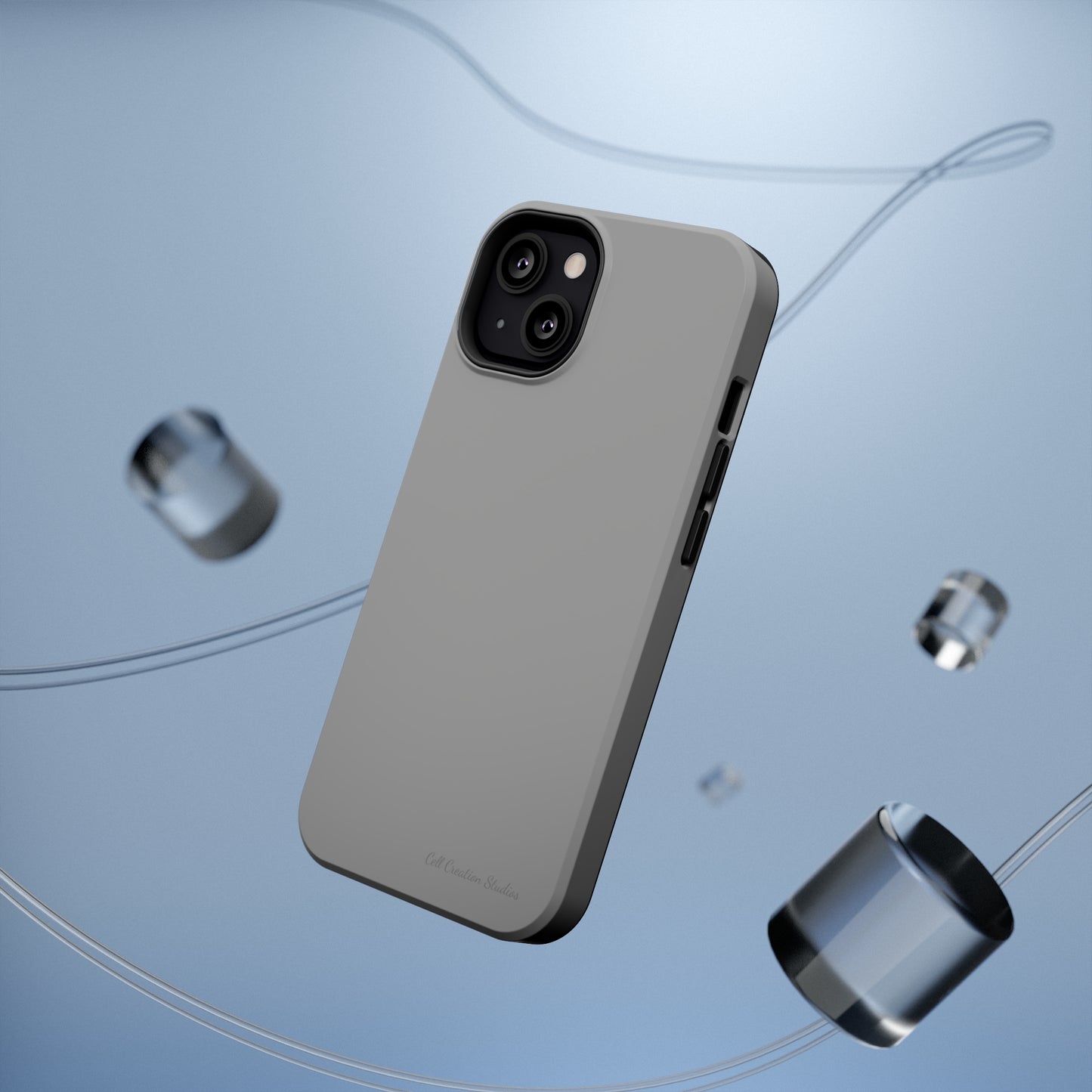 "Sleek Silver Essence" -MagSafe Tough iPhone Cases