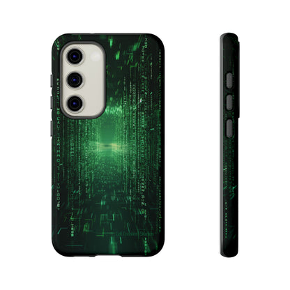 Introducing our "Digital Code Stream" Cell Phone Case – where style meets technology for your device's protection -Tough Cases