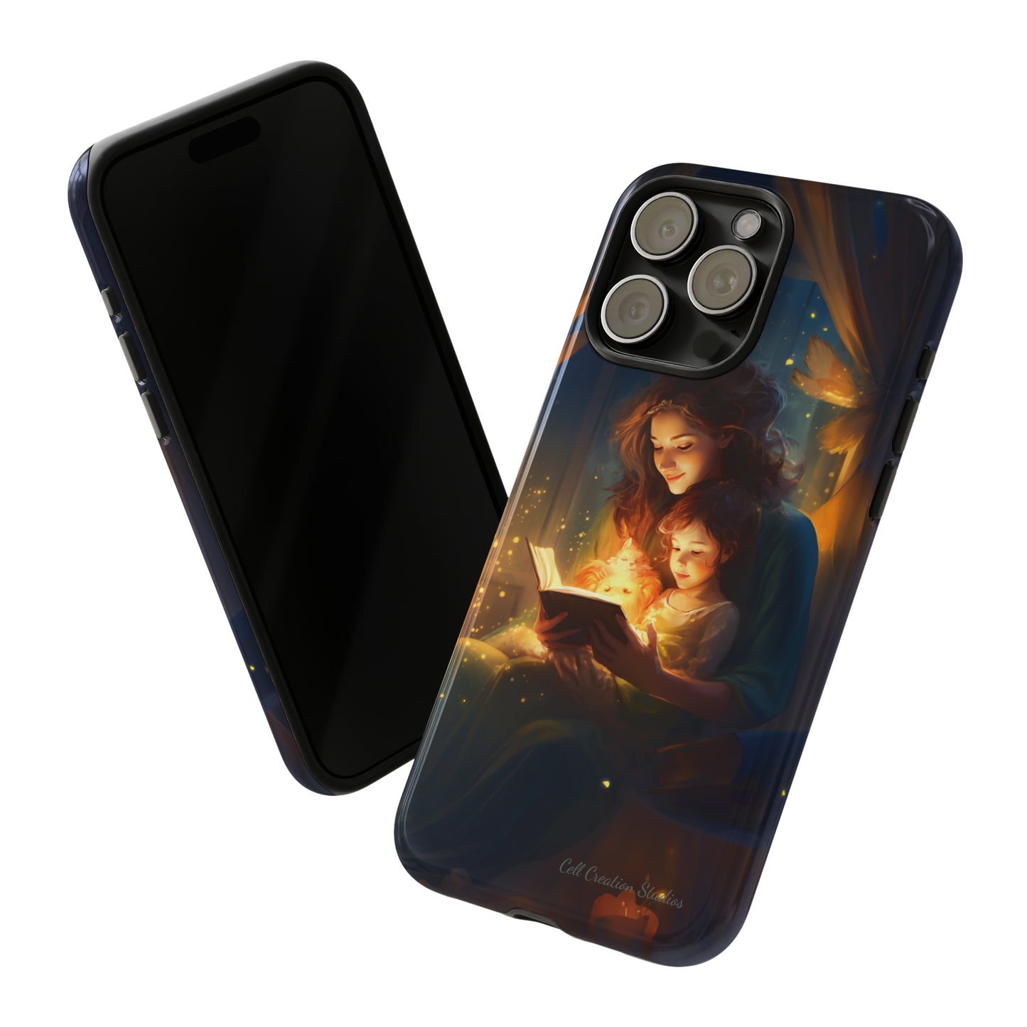 Introducing the "Bedtime Story Bliss" Cell Phone Case – Cherish Heartwarming Moments with Every Glance -Tough Cases