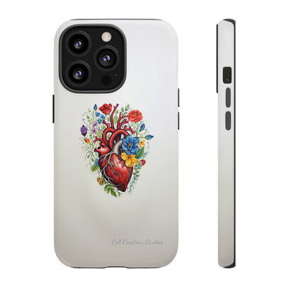 "Floral Heart Harmony" -Tough iPhone Cases