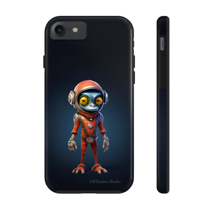 The "AstroGuard" Animated Blue Alien Astronaut Phone Case -Tough Phone Cases