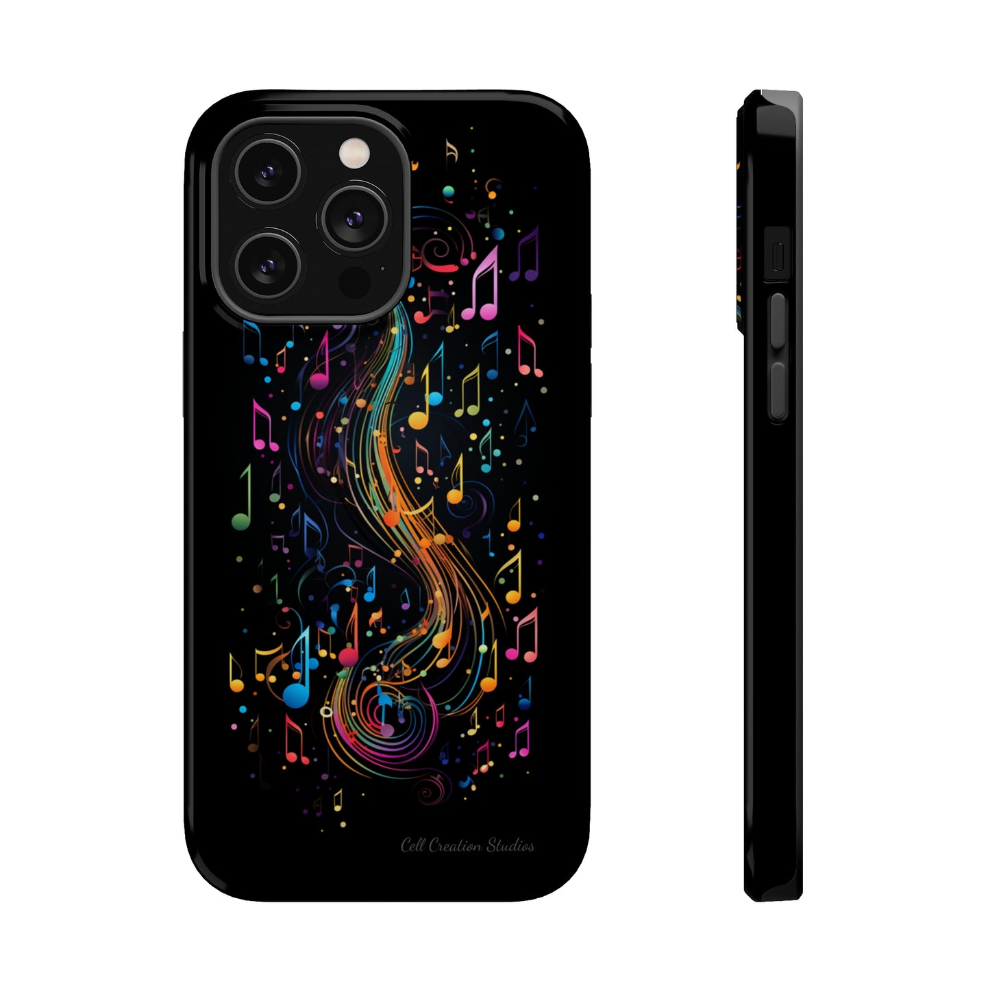 Elevate Your Style and Passion for Music with Our "Harmonious Notes" Cell Phone Case -MagSafe Tough Cases