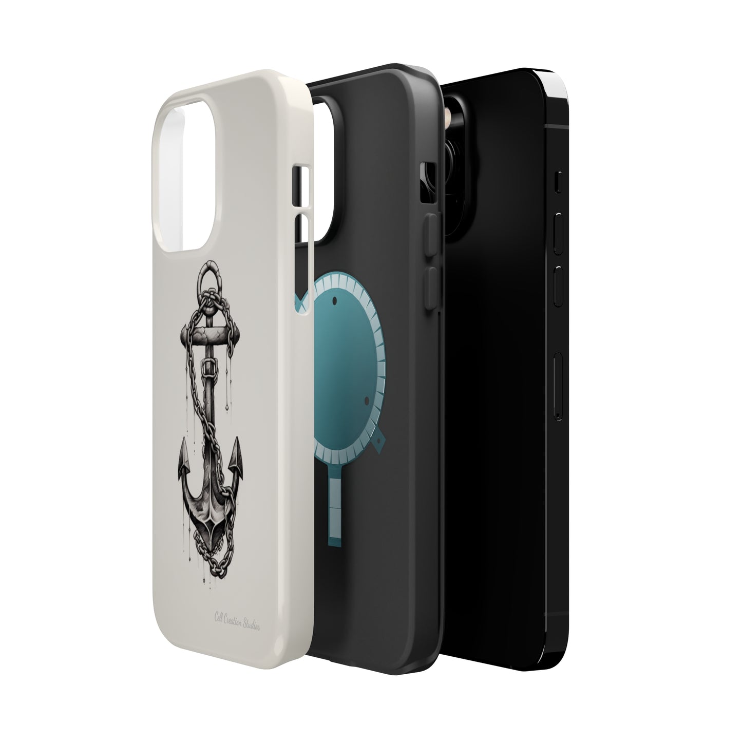 "Nautical Elegance Anchor" -MagSafe Tough iPhone Cases