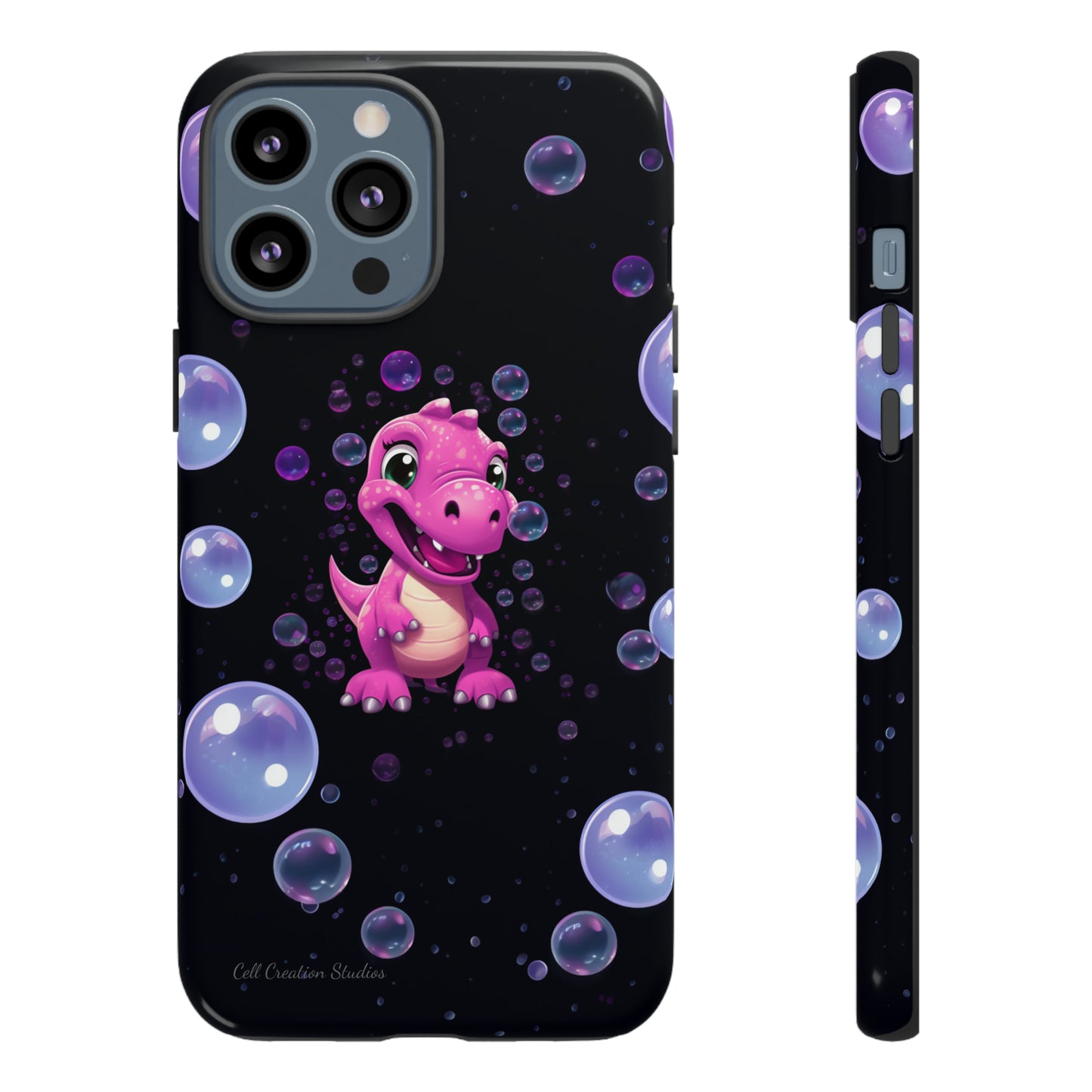 "Dino Glam" Glitter Dinosaur Phone Case -Tough Cases