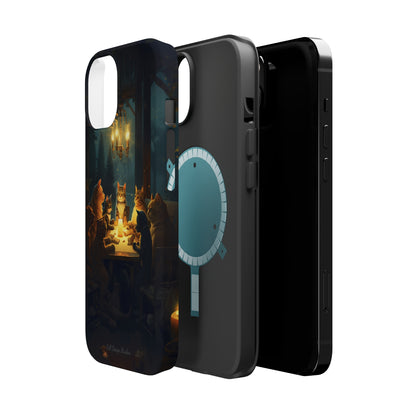 Introducing the "Paws & Whiskers Soirée" Cell Phone Case – A Feast of Friendship Under the Stars! -MagSafe Tough Cases