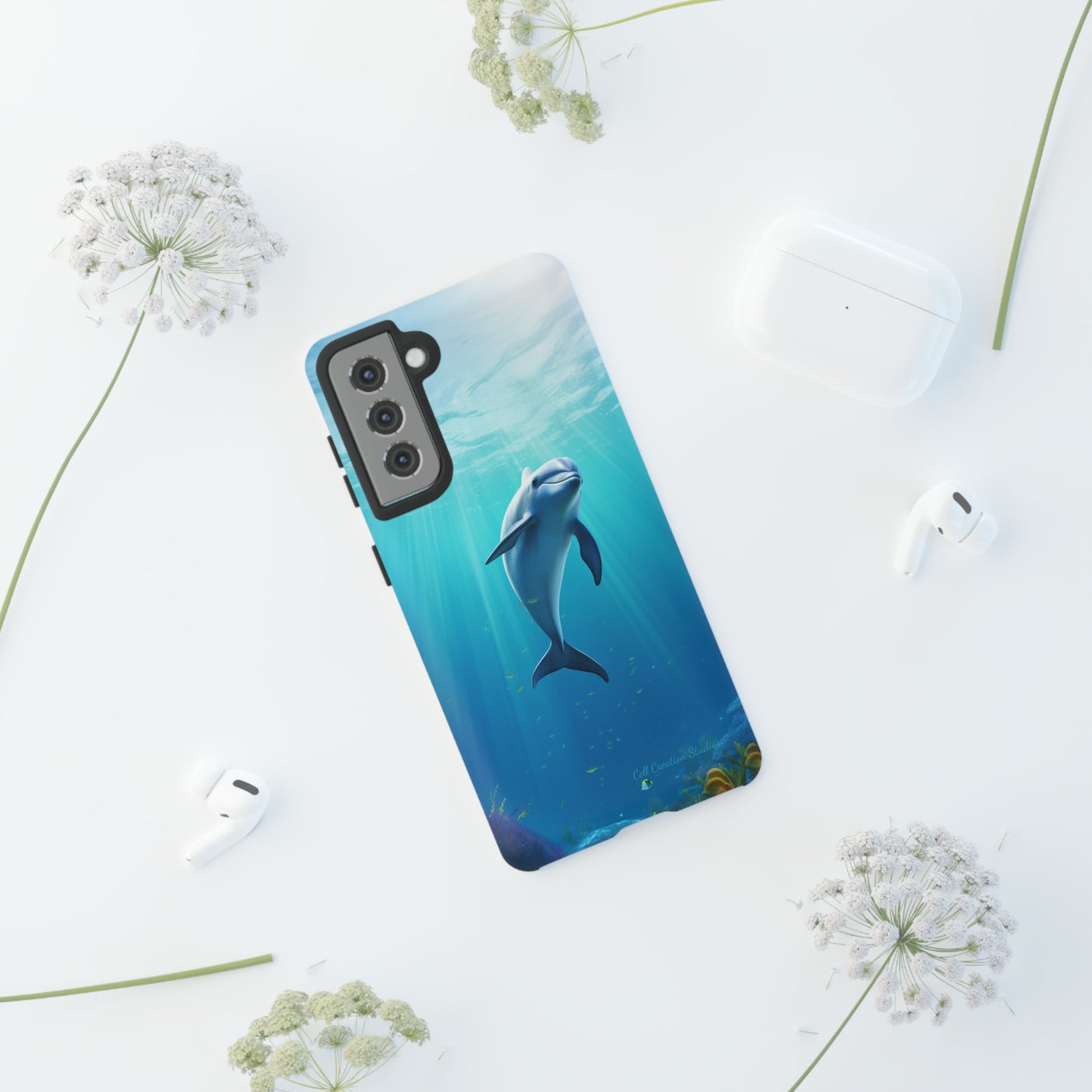 The "Dolphin Serenity" -Tough Samsung Phone Cases