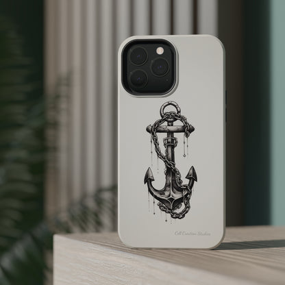 "Nautical Elegance Anchor" -MagSafe Tough iPhone Cases