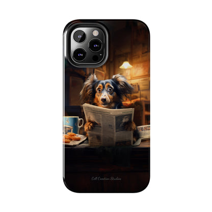 Introducing the "Pup's Perusal" Cell Phone Case – Unleash Heartwarming Humor -Tough Phone Cases