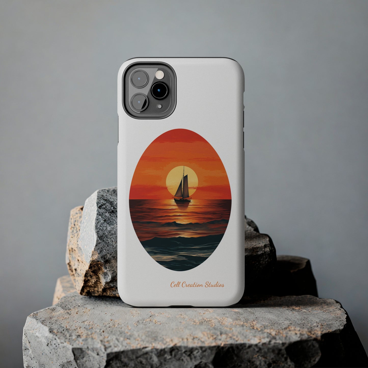 "Sailboat Sunset Serenity" -Tough iPhone Cases