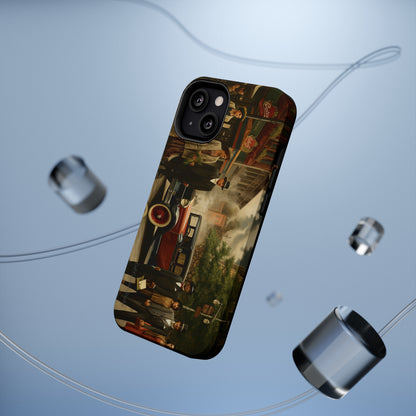 Introducing the "1920s Americana Revival" Cell Phone Case – Step into Nostalgic Elegance with a Vintage Street Scene! -MagSafe Tough Cases