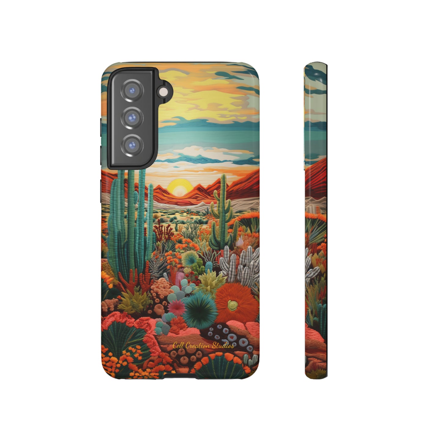 "Desert Bloom Embroidery" -Tough Samsung Cases