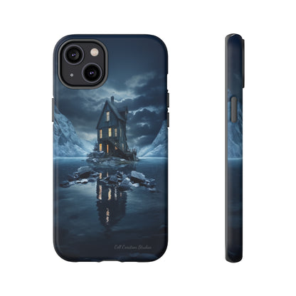 "Mountain Retreat" Winter Lake Cell Phone Cover – Capture the Tranquil Beauty!