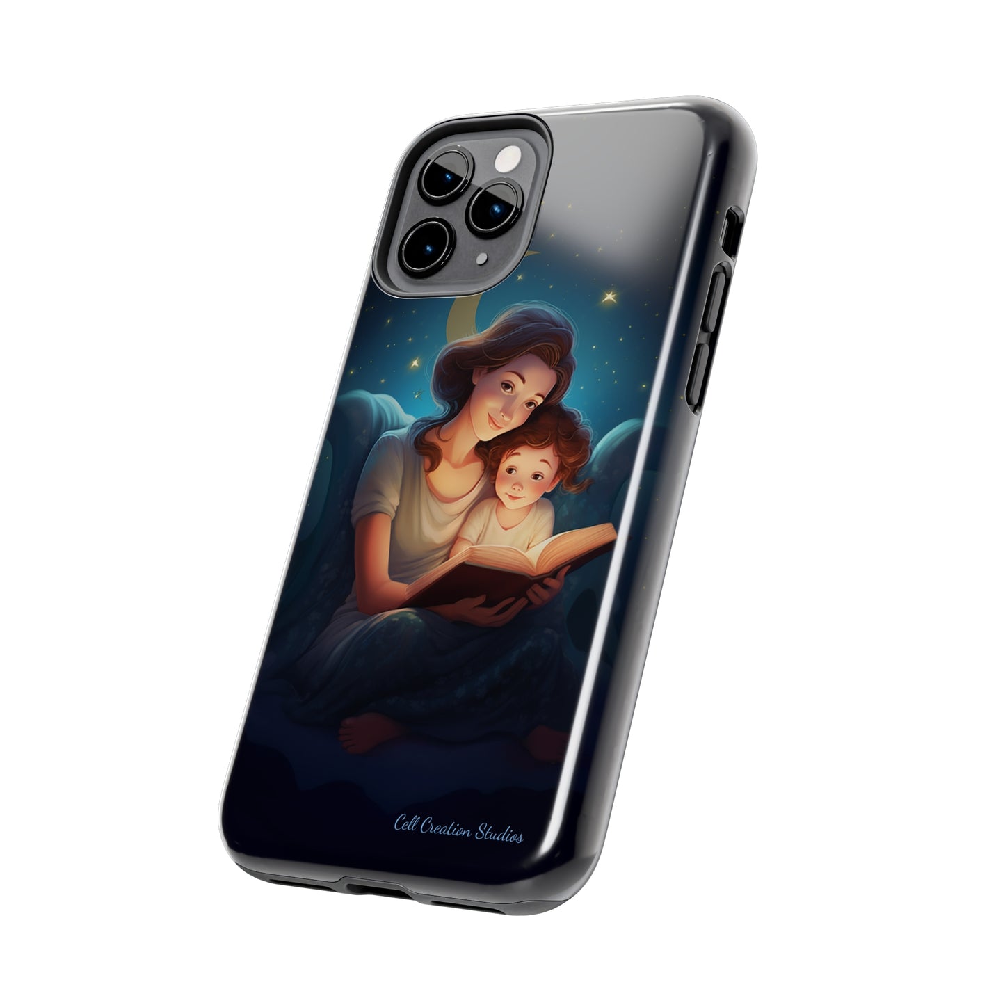 Introducing the "Bedtime Story Bliss" Cell Phone Case – Cherish Heartwarming Moments with Every Glance -Tough Phone Cases