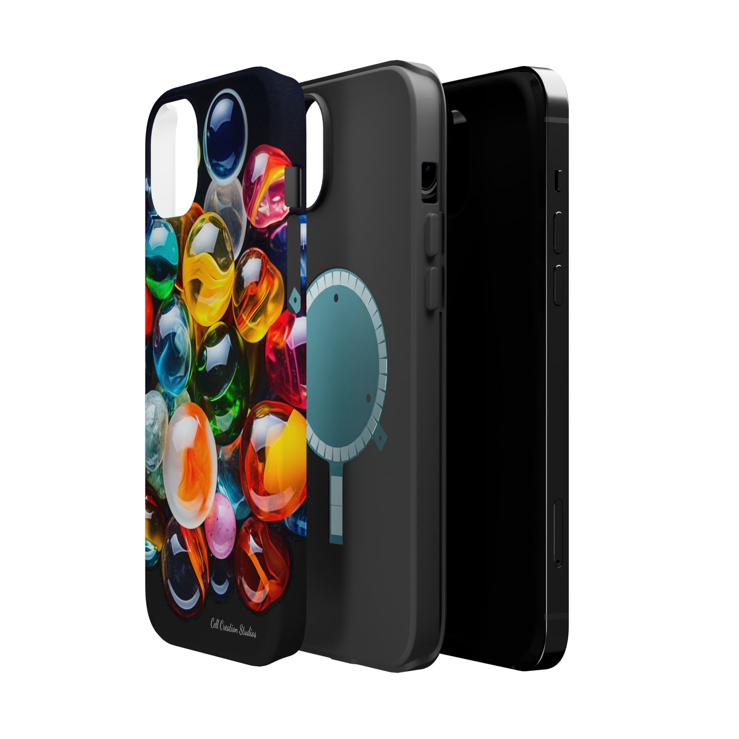 Introducing the "Vibrant Marbles Mosaic" Cell Phone Case – Carry a Kaleidoscope of Colors! -MagSafe Tough Cases