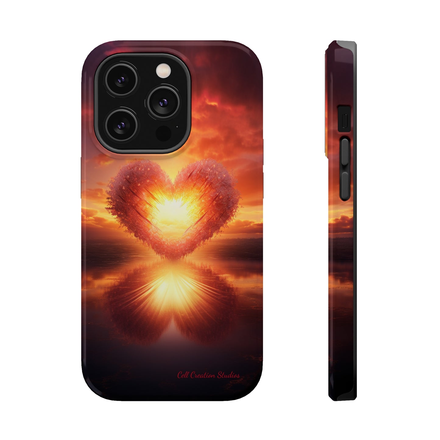 Introducing the "Sun-Kissed Heart" Cell Phone Case – Radiate Love and Light -MagSafe Tough Cases