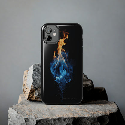 "Elegant Blue and Orange Flame" Phone Case: Ignite Your Style -Tough Phone Cases