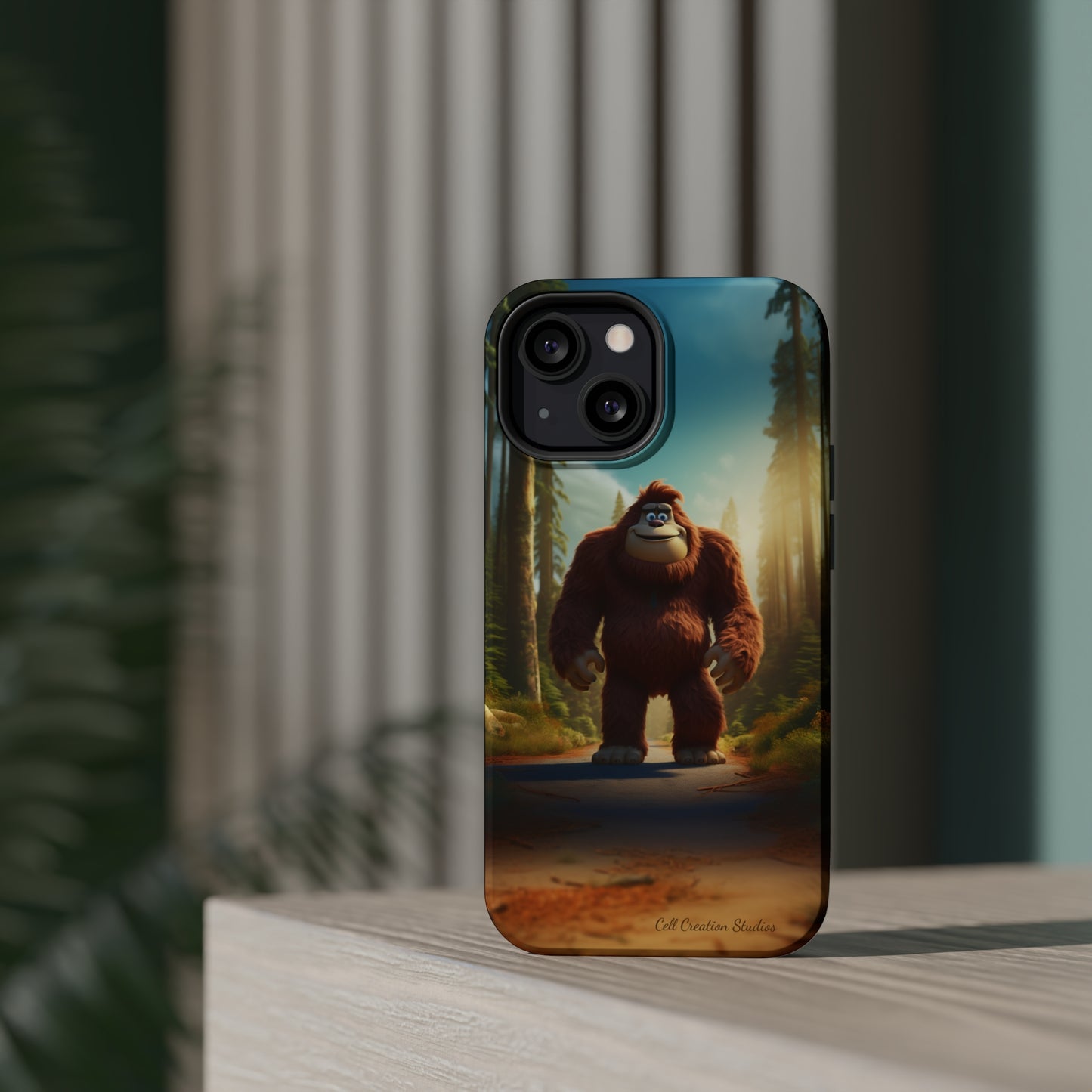 The "Trail Trekker" Bigfoot Cartoon Phone Case -MagSafe Tough Cases