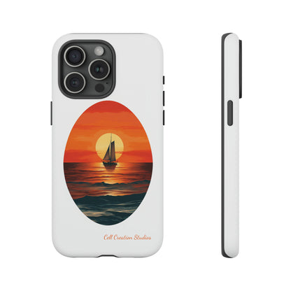 "Sailboat Sunset Serenity" -Tough iPhone Cases