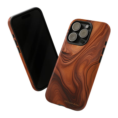 The "Natural Elegance" Wood Pattern Phone Case-Tough Cases