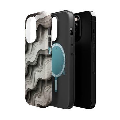 The "Geometric Waves" Cell Phone Case -MagSafe Tough Cases