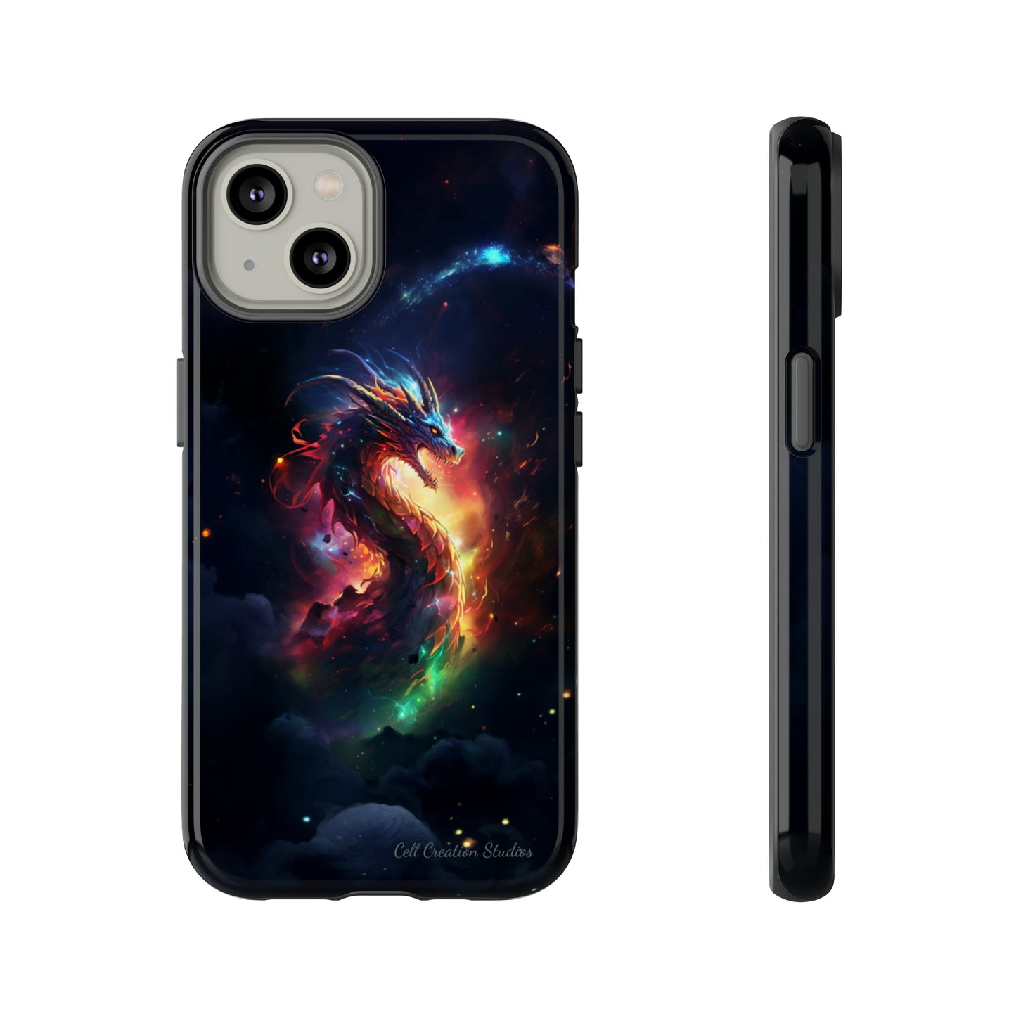 "Cosmic Dragon Unleashed" -Tough iPhone Cases