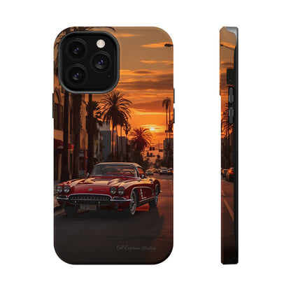 "Sunset Boulevard Classic Red Car" Cell Phone Case -MagSafe Tough Cases