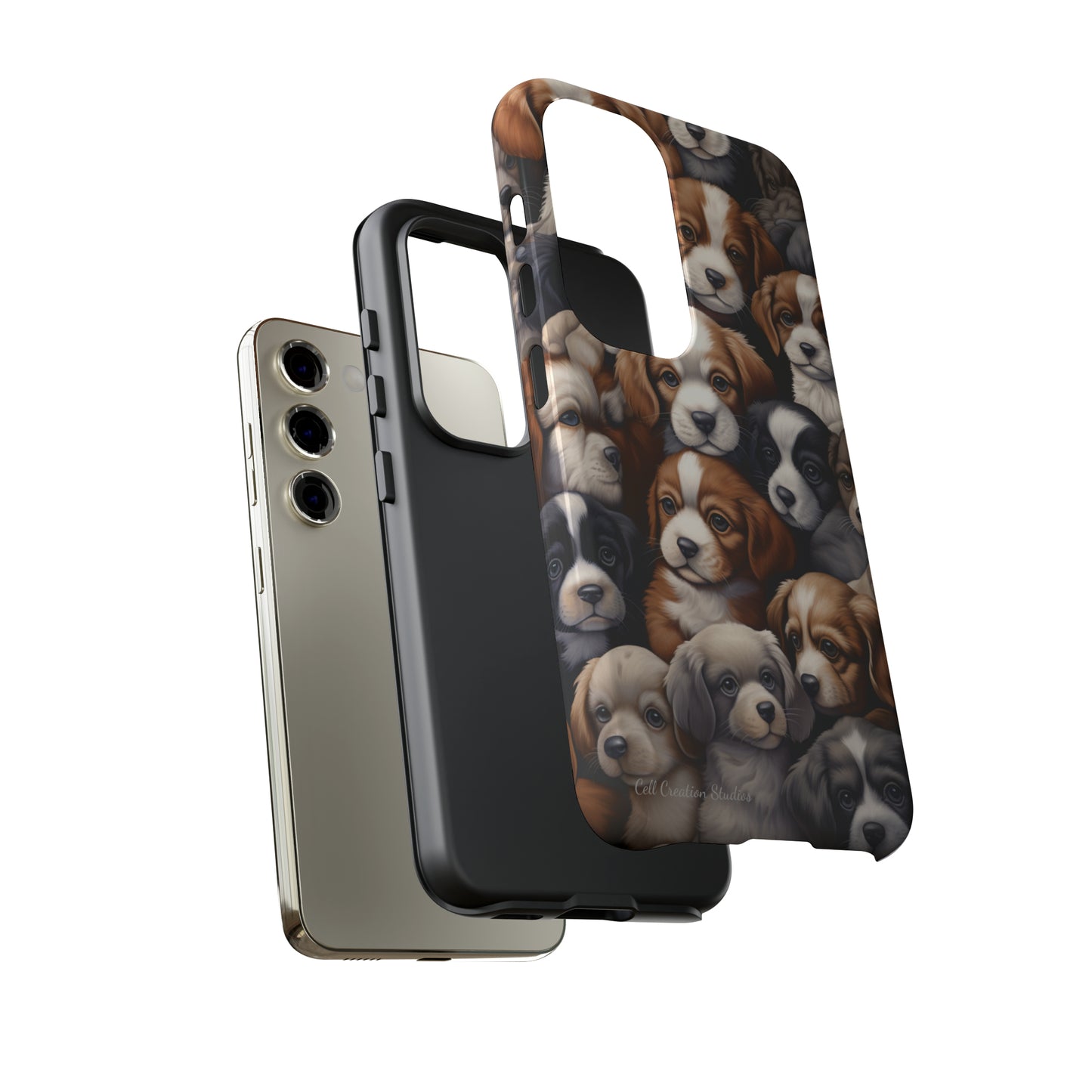 "Puppy Pile" Cuddles Phone Case -Tough Cases