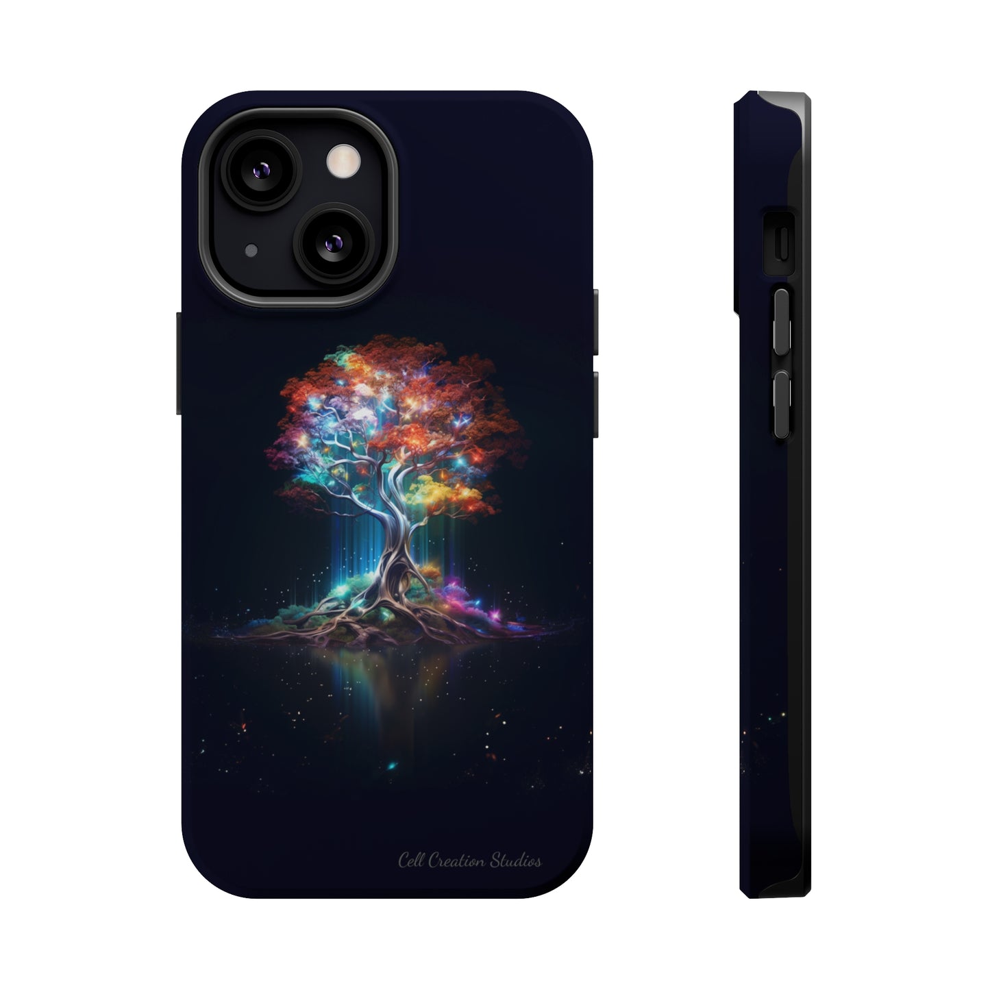 Introducing the "Vibrant Glow Tree" Cell Phone Case – Radiate Elegance with Nature's Brilliance -MagSafe Tough Cases