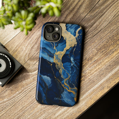 "Azure Elegance Marble" -Tough iPhone Cases