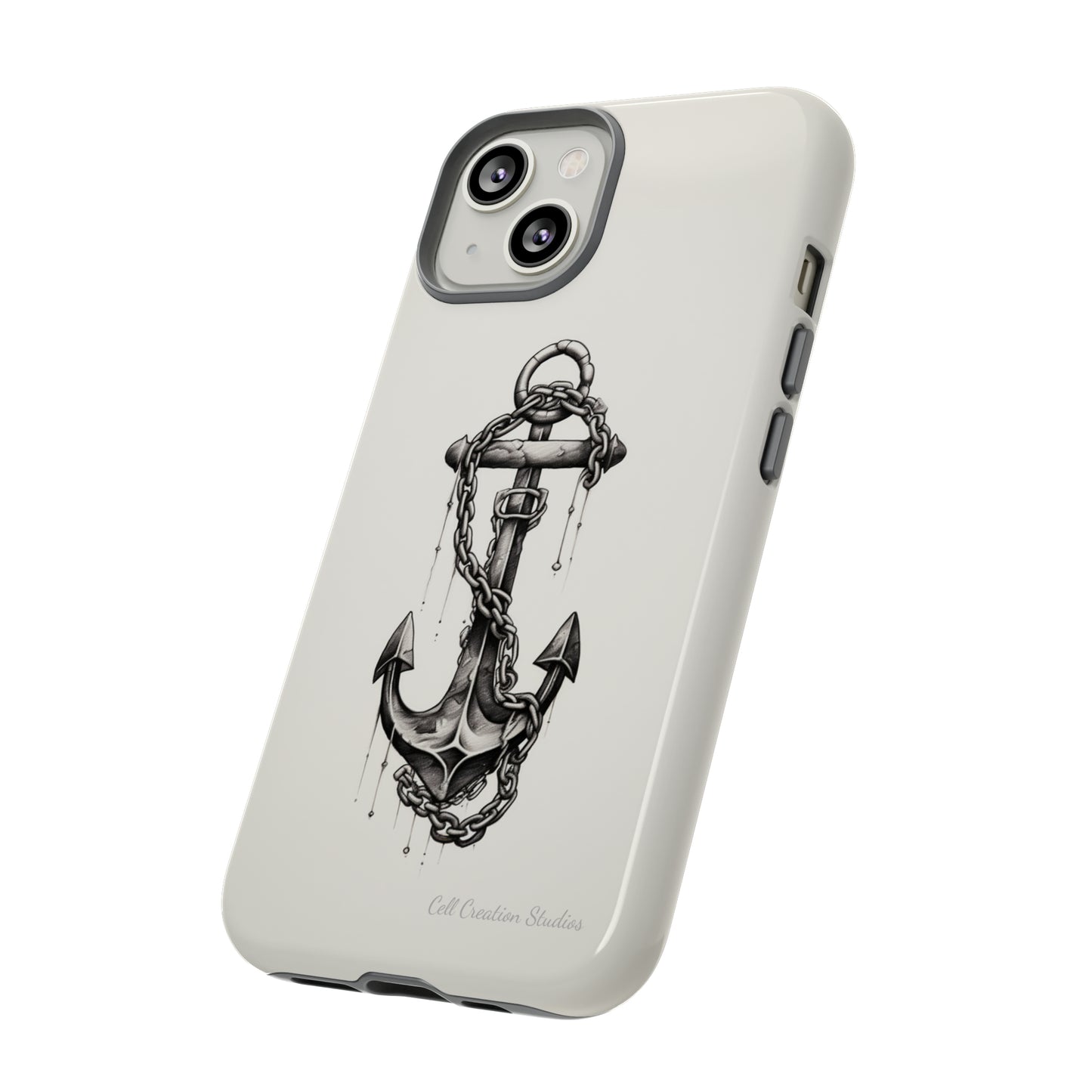 "Nautical Elegance Anchor" -Tough iPhone Cases