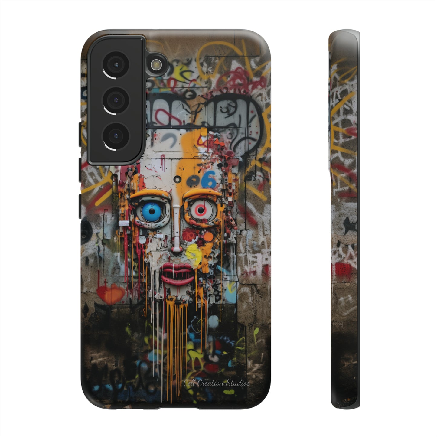 "Urban Graffiti Face" -Tough Phone Cases