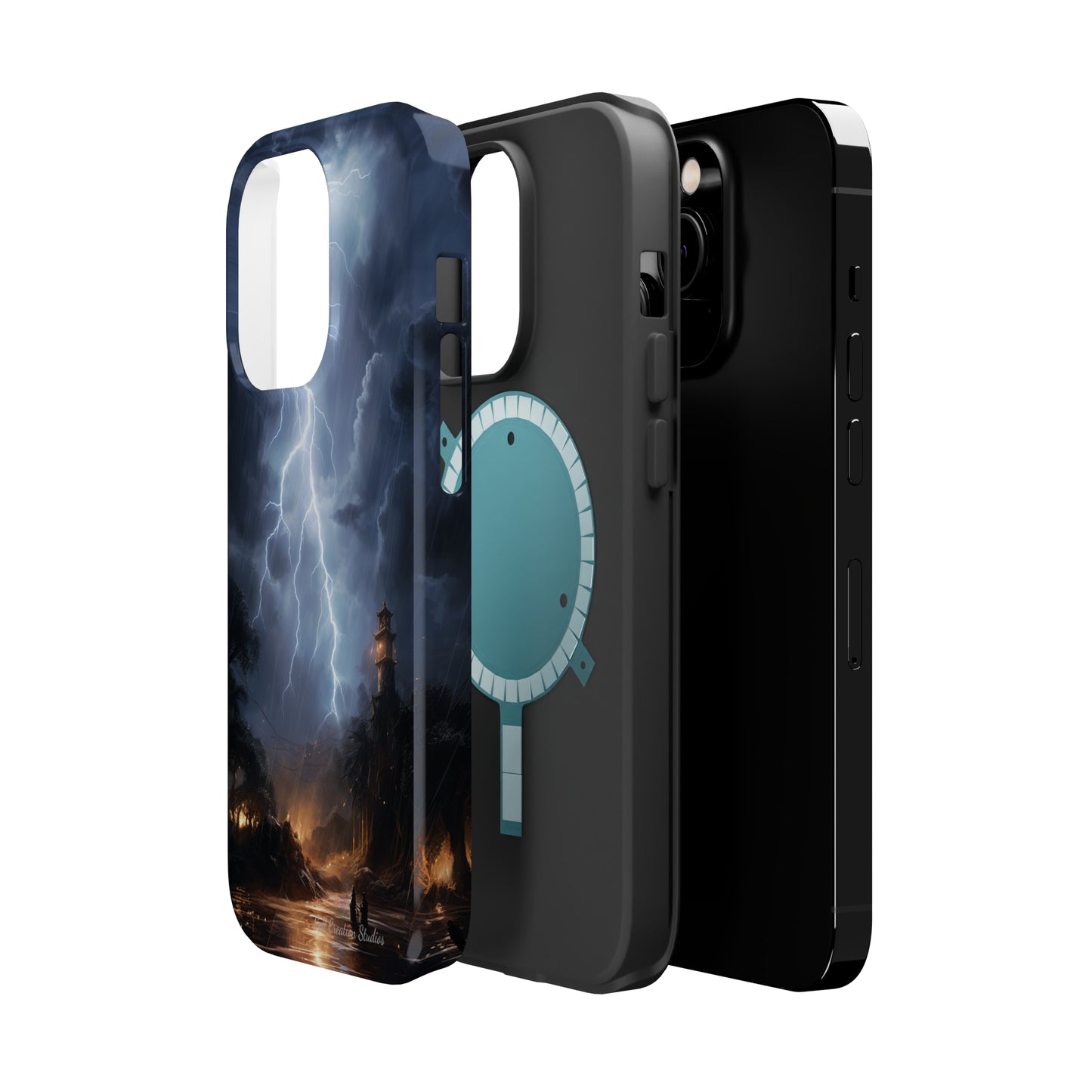 Introducing the "Electric Skies" Cell Phone Case – Unleash the Power of the Storm -MagSafe Tough Cases