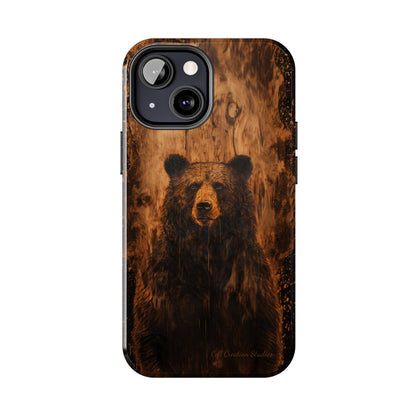 "Bear Wood Grain"-Tough Phone Cases