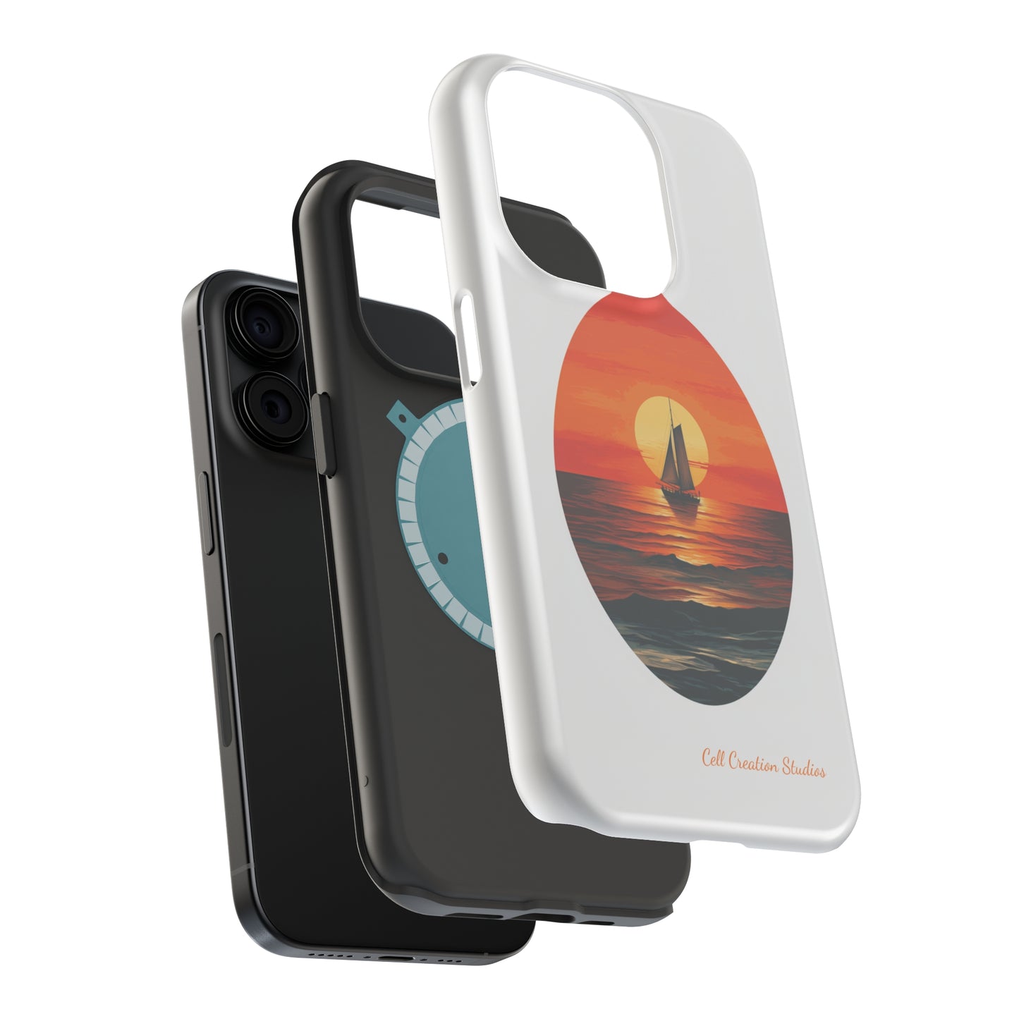 "Sailboat Sunset Serenity" -MagSafe Tough iPhone Cases