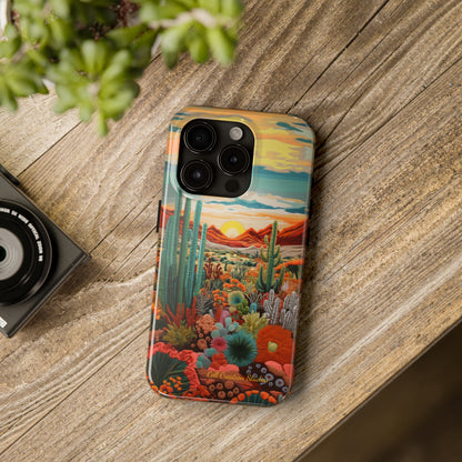 "Desert Bloom Embroidery" -Tough iPhone Cases