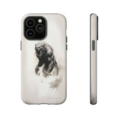 "Moonlit Shadow" Werewolf Sketch Cell Phone Case -Tough Cases