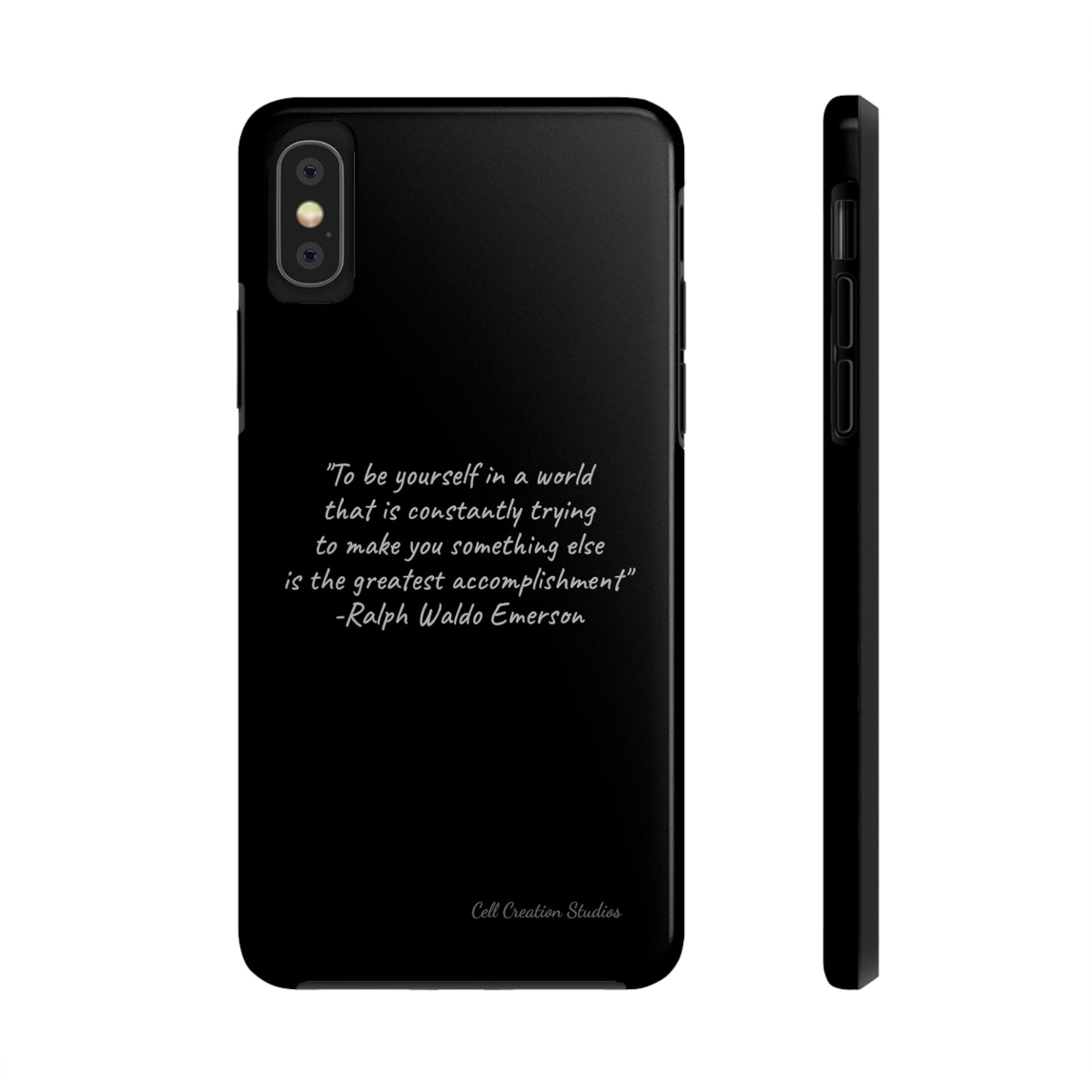 The "Embrace Your Authenticity" Ralph Waldo Emerson Quote Phone Case -Tough Phone Cases