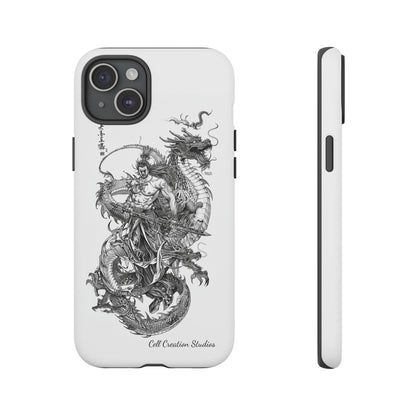 "Samurai and Dragon Sketch" -Tough iPhone Cases